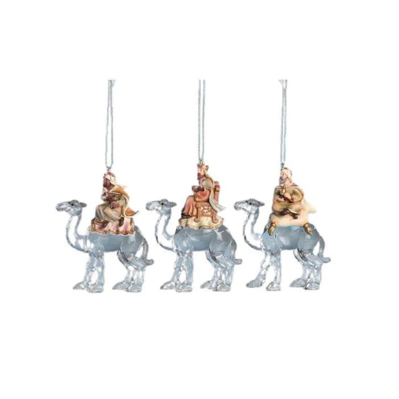 Icy Giftware Icy Crystal Three Kings Nativity Ornaments - 4.5" - Set of 6